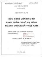 hy động vốn đầu tư phát triển cơ sở hạ tầng ngành đường sắt việt nam