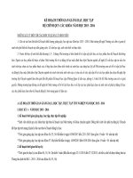 DỰ KIẾN kế HOẠCH năm học 2015 2016