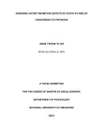 Assessing latent inhibition deficits in youth at risk of conversion to psychosis