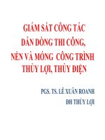 bài giảng giám sát dẫn dòng thi công