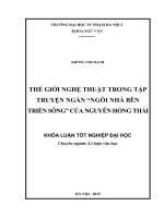 Thế giới nghệ thuật trong tập truyện ngắn ngôi nhà bên triền sông của nguyễn hồng thái