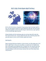 NLP căn bảnỨng dụng của NLP(Lập Trình Ngôn Ngữ Tư Duy)