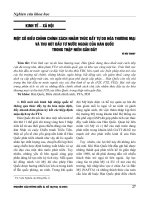 Một số điều chỉnh chính sách nhằm thúc đẩy tự do hóa thương mại và thu hút đầu tư trực tiếp nước ngoài của hàn quốc trong thập niên gần đây 