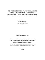 The syntheses of bis guanidium salts and their applications in asymmetric mukaiyama type SN2 alkylation reactions 