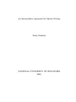 An interpolation approach for option pricing