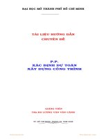 TÀI LIỆU HƯỚNG dẫn p p  xác ĐỊNH dự TOÁN xây DỰNG CÔNG TRÌNH