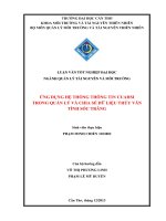 ứng dụng hệ thống thông tin cuahsi trong quản lý và chia sẻ dữ liệu thủy văn tỉnh sóc trăng
