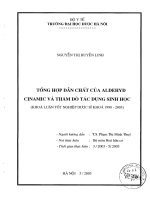 Tổng hợp dẫn chất của aldehyd cinamic và thăm dò tác dụng sinh học