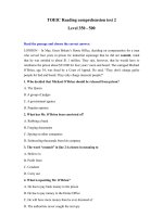 toeic reading comprehension test 2 level 350 500 