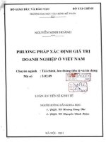 phương pháp xác định giá trị doanh nghiệp ở việt nam