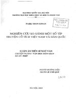 Nghiên cứu so sánh một số típ truyện cổ tích việt nam và hàn quốc 