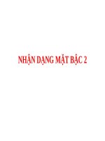 Bài giảng nhận dạng mặt bậc 2