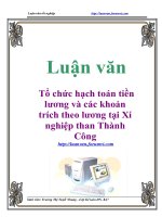 Luận văn hạch toán tiền lương và các khoản trích theo lương tại xí nghiệp than thành công