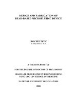 Design and fabrication of bead based microfluidic device