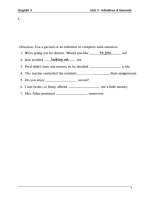 Gerunds and infinitives exercises