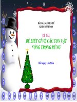 Bài giảng điện tử mầm non lớp Mầm đề tài Bé biết gì về các con vật sống trong rừng