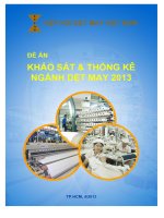 Đề án khảo sát và thống kê ngành dệt may năm 2013 