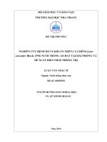 Nghiên cứu bệnh do vi khuẩn trên cá chẽm (lates calcarifer bloch, 1970) nuôi trong ao đất tại hải phòng và đề xuất biện pháp phòng trị