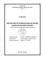 Bước đầu khảo sát và đánh giá năng lực sản xuất nguyên liệu làm thuốc ở việt nam