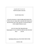 Luận văn thạc sĩ Lý luận và phương pháp dạy hóa học