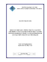 khảo sát hiệu quả phòng trị của calcium chloride và hai loại dịch trích thực vật đối với nấm aspergillus niger và colletotrichum sp gây hại trên trái ớt sau thu hoạch