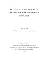 An effective scene recognition strategy for biomimetic robotic navigation