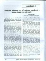 Từ mô hình đàn nhạn bay  đến mô hình hai đầu tầu đông á cần hợp tác phát triển 