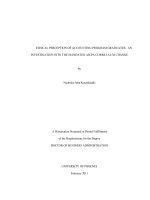 Ethical perception of accounting program graduates, an investigation into the mandated AICPA curriculum change 