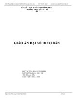 giáo án đại số lớp 10 cơ bản 