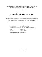 Rác thải sinh hoạt và công tác quản lý rác thải sinh hoạt tại khuvực xã ngư lộc – huyện hậu lộc – tỉnh thanh hóa