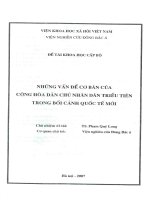 Những vấn đề cơ bản của cộng hòa dân chủ nhân dân triều tiên trong bối cảnh quốc tế mới 