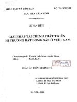 giải pháp tài chính phát triển thị trường bất động sản ở việt nam