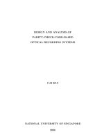 Design and analysis of parity check code based optical recording systems