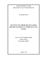 kế toán xác định kết quả kinh doanh tại công ty tnhh tm và dv panda