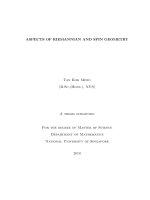 Aspects of riemannian and spin geometry