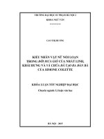 Kiểu nhân vật nữ nổi loạn trong đời mưa gió của nhất linh, khái hưng và chúa đã tạo ra đàn bà của simone colette (KL07172)