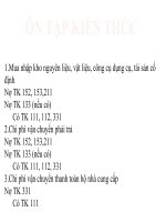 Ôn tập lý thuyết kiến thức Nguyên lý kế toán, bài tập có lời giải.