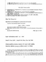 Tính khối lượng phân tử oxit đất hiếm trung bình (lnoy x) bằng máy vi tính 