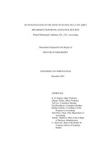 An investigation of the effects of SFAS no 121 on asset impairment reporting and stock returns 