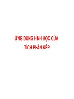 Bài giảng ứng dụng hình học của tích phân kép