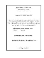 Ứng dụng của lý thuyết đồng điều kỳ dị vào việc chứng minh các định lý liên quan đến định lý đường cong jordan
