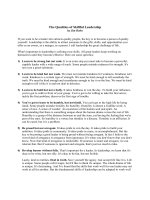 Jim rohn the qualities of skillful leadership