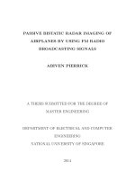 Passive bistatic radar imaging of aircraft using FM broadcast signals 