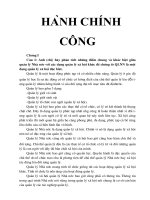 CÂU HỎI VÀ ĐÁP ÁN MÔN HÀNH CHÍNH CÔNG