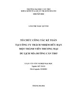 tổ chức công tác kế toán tại công ty trách nhiệm hữu hạn một thành viên thương mại du lịch mía đường cần thơ
