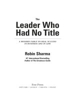 The leader who had no title chapter 1