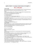 KIẾN THỨC VÀ BÀI TẬP TOÁN TỔ HỢP 11