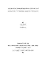 Assessment on the performance of the enhanced displacement ventilation system in the tropics