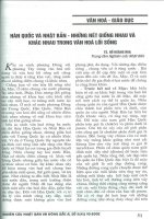 Hàn quốc và nhật bản những nét giống nhau và khác nhau trong văn hóa lối sống 