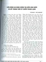 Liên minh an ninh chính trị giữa hàn quốc và mỹ trong thời kỳ chiến tranh lạnh 